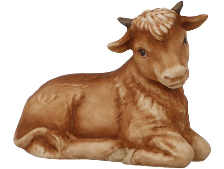 Krippenfigur GOEBEL Krippenfiguren, Weihnachtsdeko , bunt, B:4,5cm H:7cm, Steingut, Dekofiguren, Krippenfigur, Steingut, Figur - Ochse