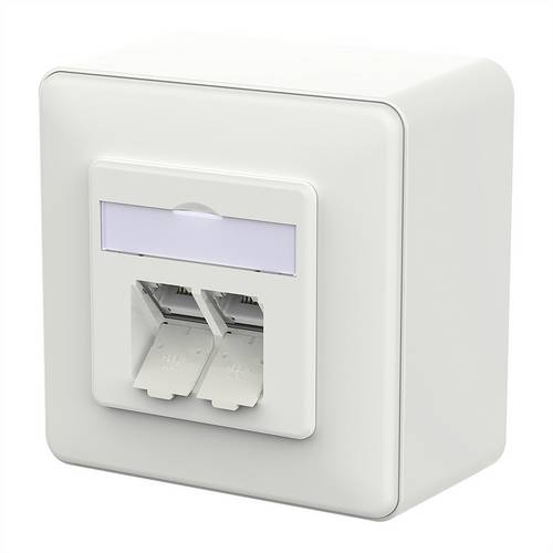 Metz Connect E-DAT C6A IDC Dose, 2 Port, AP, verkehrsweiß