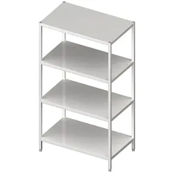 Stalgast Edelstahl Regal mit glatten Böden 1600x600x1800 mm, verschweißt