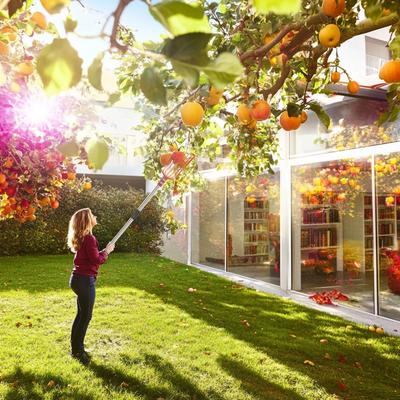 Adjustable Fruit Picker Pole With Basket Harvesting Tool Adjustable Fruit Picker Pole With Basket Harvesting Tool