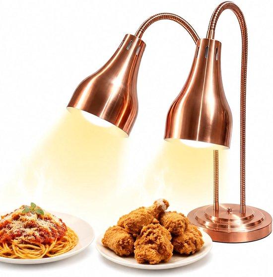 Wärmelampe - Champagnerfarben - 70 cm - Infrarot mit verstellbarem Schwanenhals - Für Küche und Gastronomie