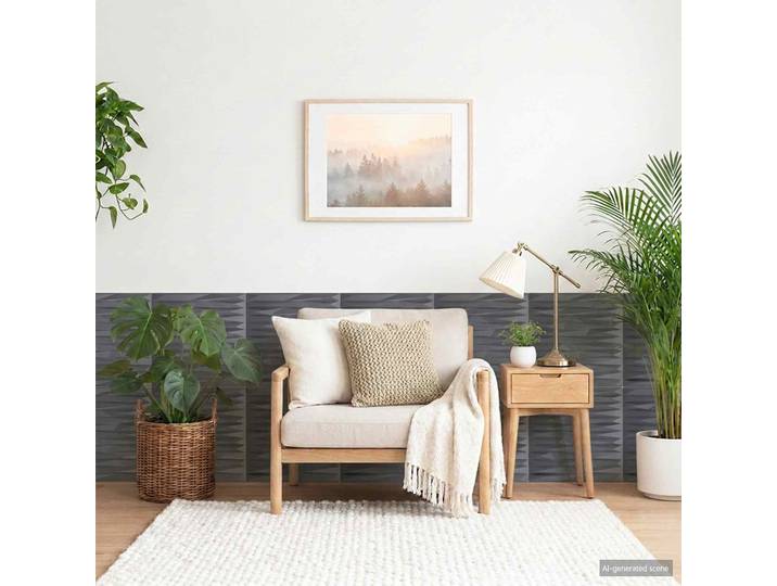 vidaXL Wandpaneele 24 stk. 50 x 50 cm Steingrau XPS Schaum