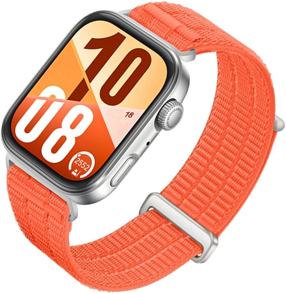 INF Cloud-Sense Gradient Nylon Armband mit Klettverschluss, weich und atmungsaktiv, kompatibel mit Xiaomi Band 10 Pro, 9 Pro Orange