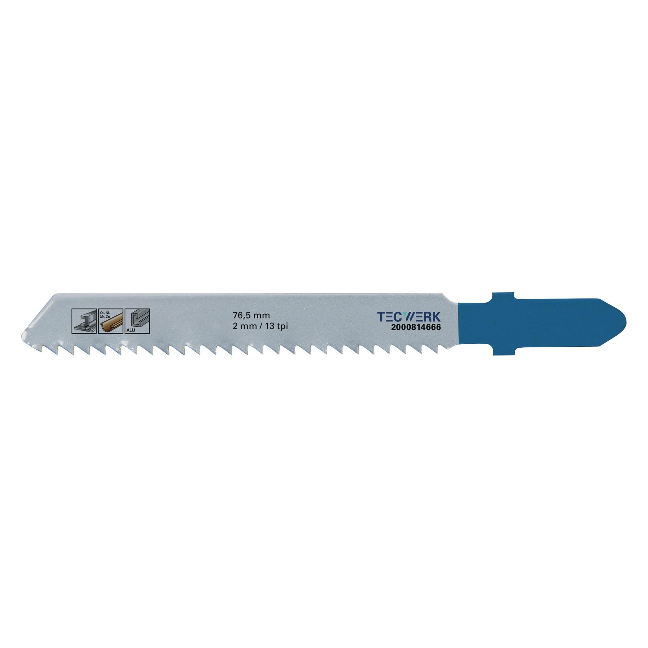Tecwerk Stichsägeblatt Gesamtlänge 76,5 mm Zahnteilung 2 mm HSS (2000814666)