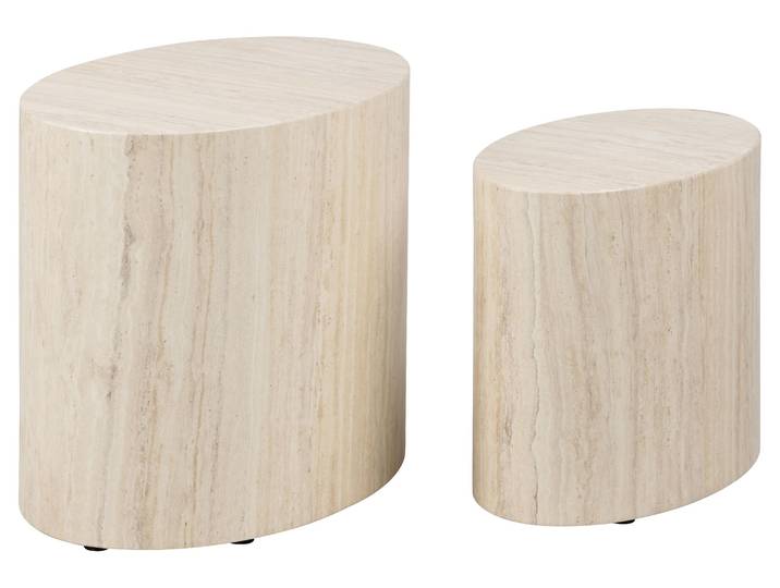 Mice table basse lot de 2 pièces beige.