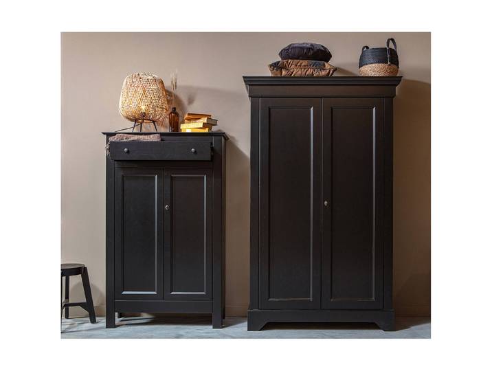 Schrank Tosca 118 x 191 x 47cm Schwarz/Schwarz