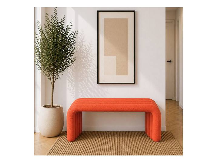mukuhi Sitzbank SITZBANK BOUCLÉ DESIGN 100 cm – MODERN, WEICH, STATEMENT, Kaschmir-Optik