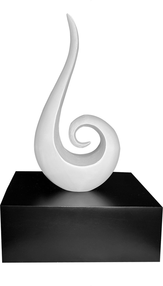 Handgemaakte Kunst As Urn in Pure White voor Menselijk of Huisdier As - 3,5 liter