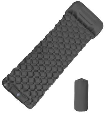Uplifted Finds Ultralight Outdoor Camping Air Mattress Portable Inflatable Sleeping Pad With Built in Pump & Pillow grey