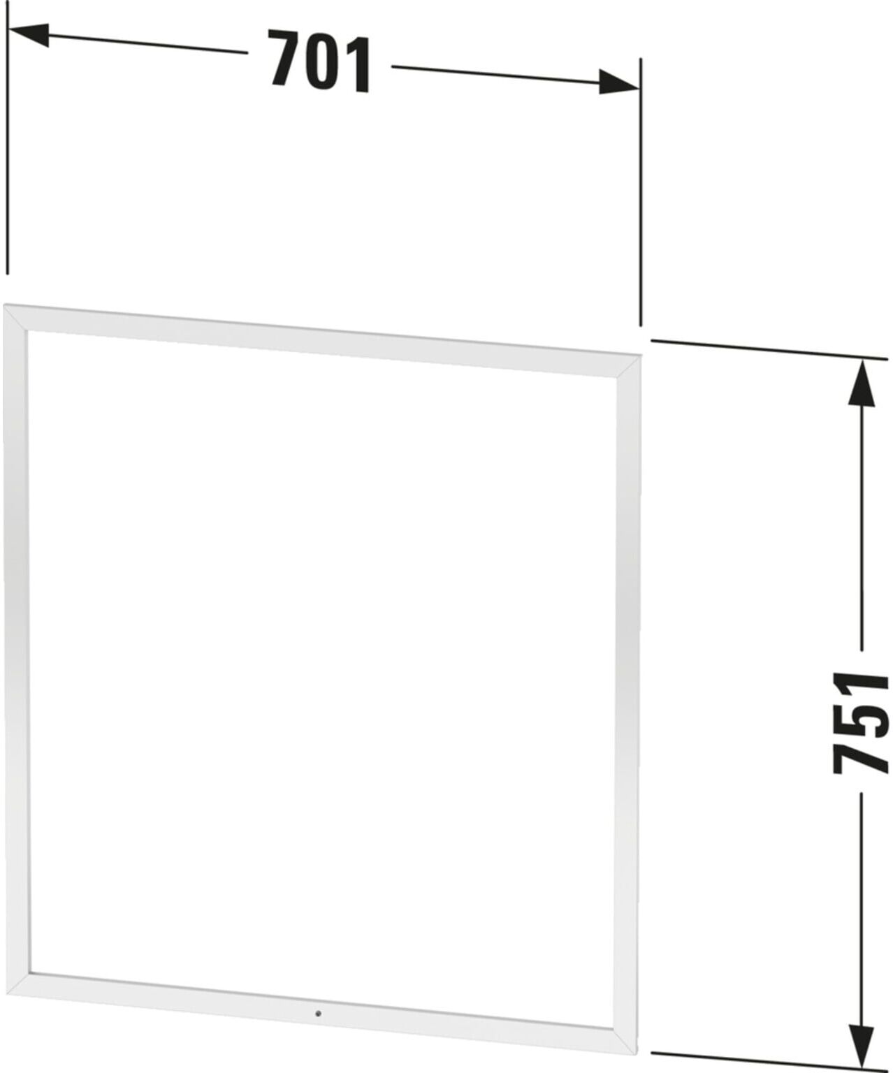 Duravit Einbaurahmen L-Cube f Spiegelschrank, 70x75,1x1cm, weiß matt (LC9685018180000)
