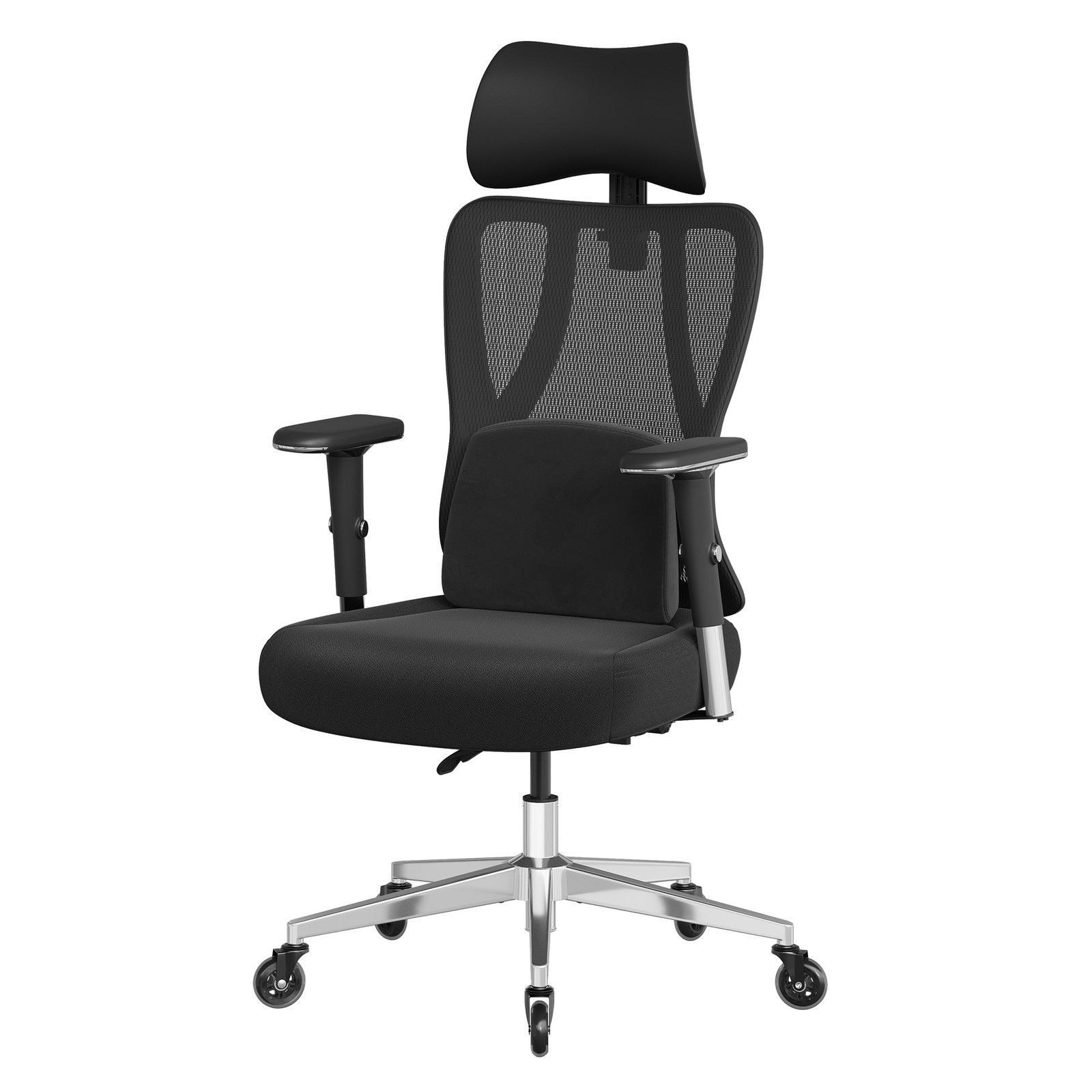 SONGMICS Schreibtischstuhl, Bürostuhl ergonomisch, Drehstuhl OBNB35067BH01