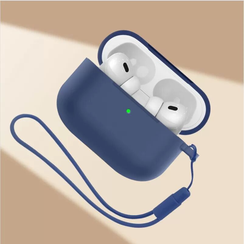 INF Silikon Schutzhülle kompatibel mit Apple AirPods Pro 3 - Zweiteiliges Set Blau