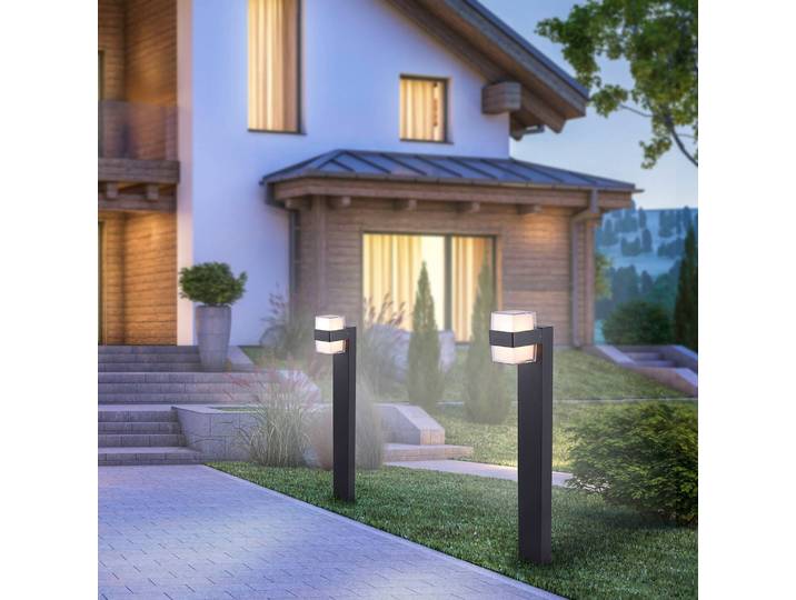 LED-Wegeleuchte Cara 15 x 75 x 10cm Grau