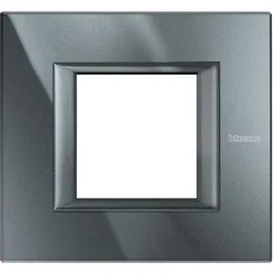 Legrand HA4802HS Abdeckrahmen AXOLUTE: 1-fach, 2 Module, Farbe: Black Aluminium