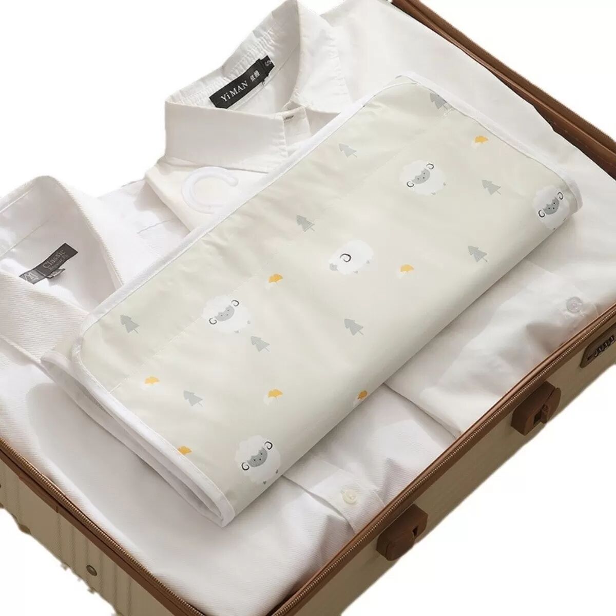INF 6-Fächer PEVA Hänge-Organizer für Unterwäsche/Socken - Weiß