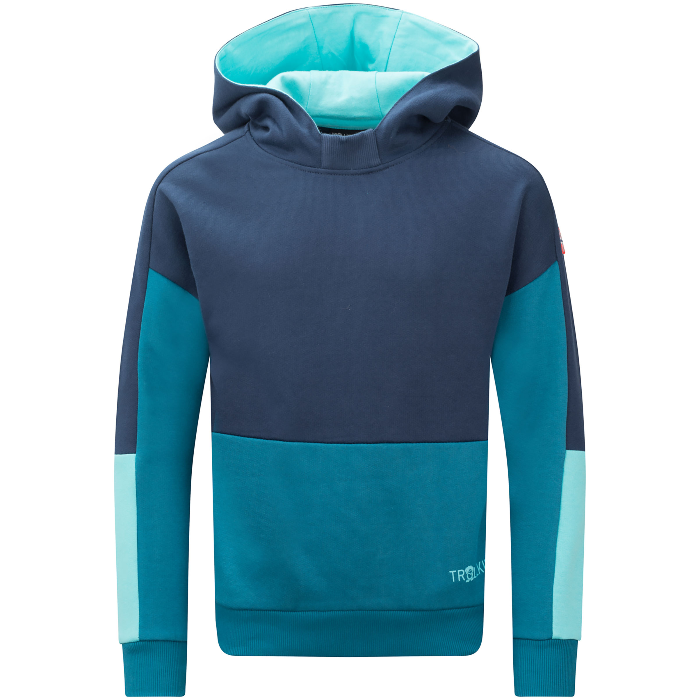 Trollkids Rondane Kinder Hoodies blau Größe 110 Trekking Elastisch