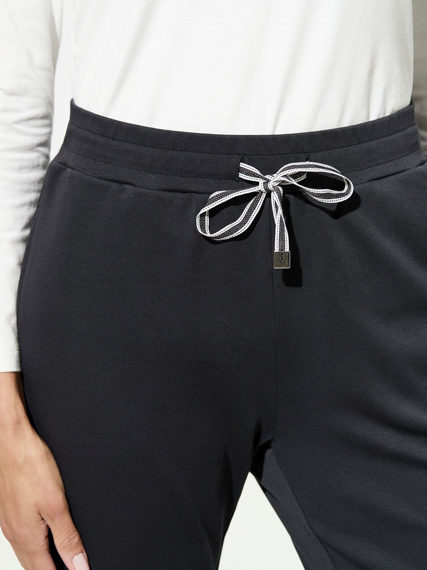 Walbusch Baumwollstretch Hose, untersetzte Größen, Farbe Schwarz, 21, perfekte Passform bequem Damen