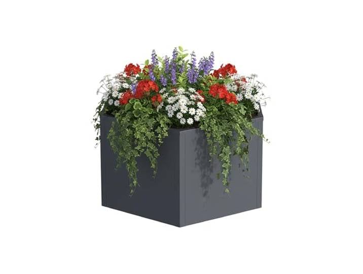 Relaxdays Bac Potager surélevé\, Acier thermolaqué\, pour Fleurs\, Plantes et légumes\, Plusieurs Tailles\, Gris