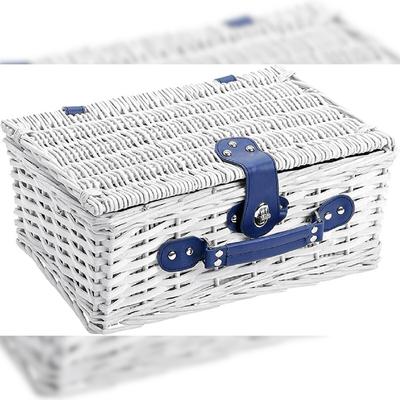 Picknickkorb Weide blau/weiß 16-teilig 2 Personen
