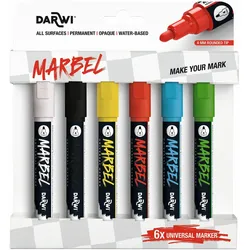 Marbel, Marker, Acrylmarker (6x)