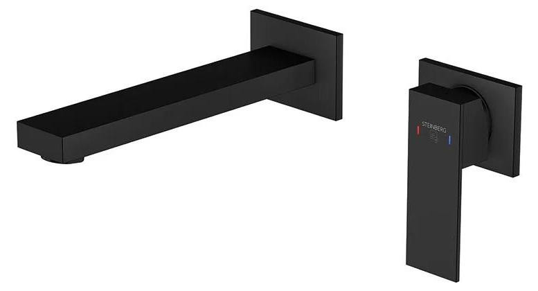 Steinberg Serie 160 Wandmontage wastafelmengkraan met éénhendelbediening en 20 cm uitloop