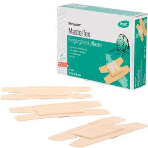 Wero Pflaster MasterTex Fingergelenk, 50 Strips, wasserfest, elastisch, atmungsaktiv, 7,5 x 3,8 cm