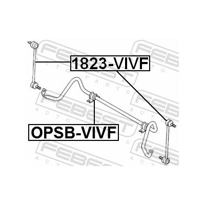 FEBEST Lagerung, Stabilisator OPSB-VIVF Vorderachse für Opel RENAULT