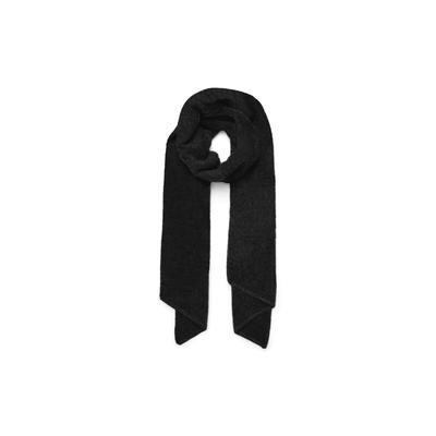 Schal VERO MODA "VMCASSY SCARF NOOS", Damen, schwarz, Fleece, Kunstfaser, unifarben, Modetücher Schal