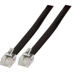 EFB K2404SW.1 Modularkabel schwarz, 2 x RJ12 (6/6) Stecker, 1:1, 1,0 m K2404SW1