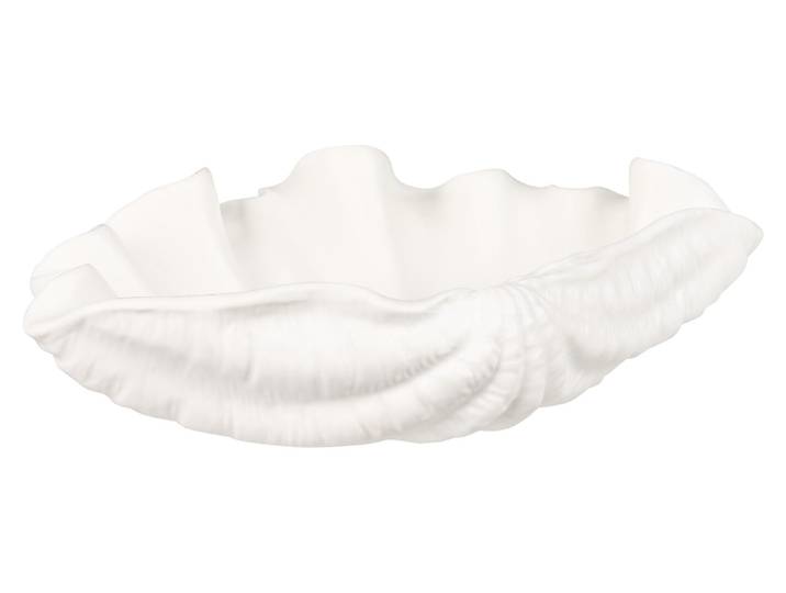 Porzellanschale Muschel weiss 24.5x18cm