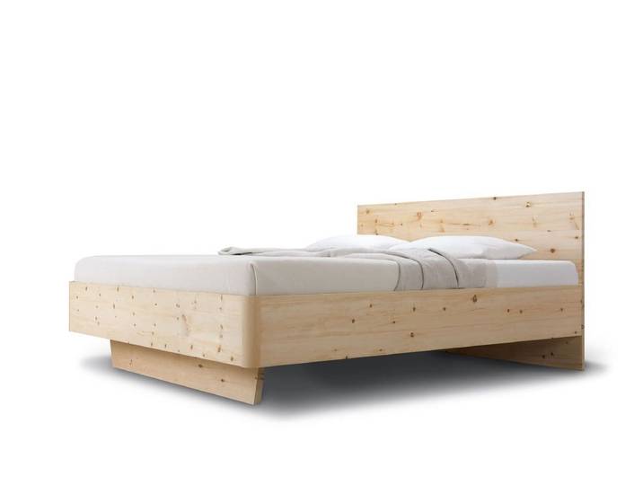 Natur24 Einzelbett Einzelbett Gardena 90 x 200 cm in Buche Wasserlack behandelt Kopfteil