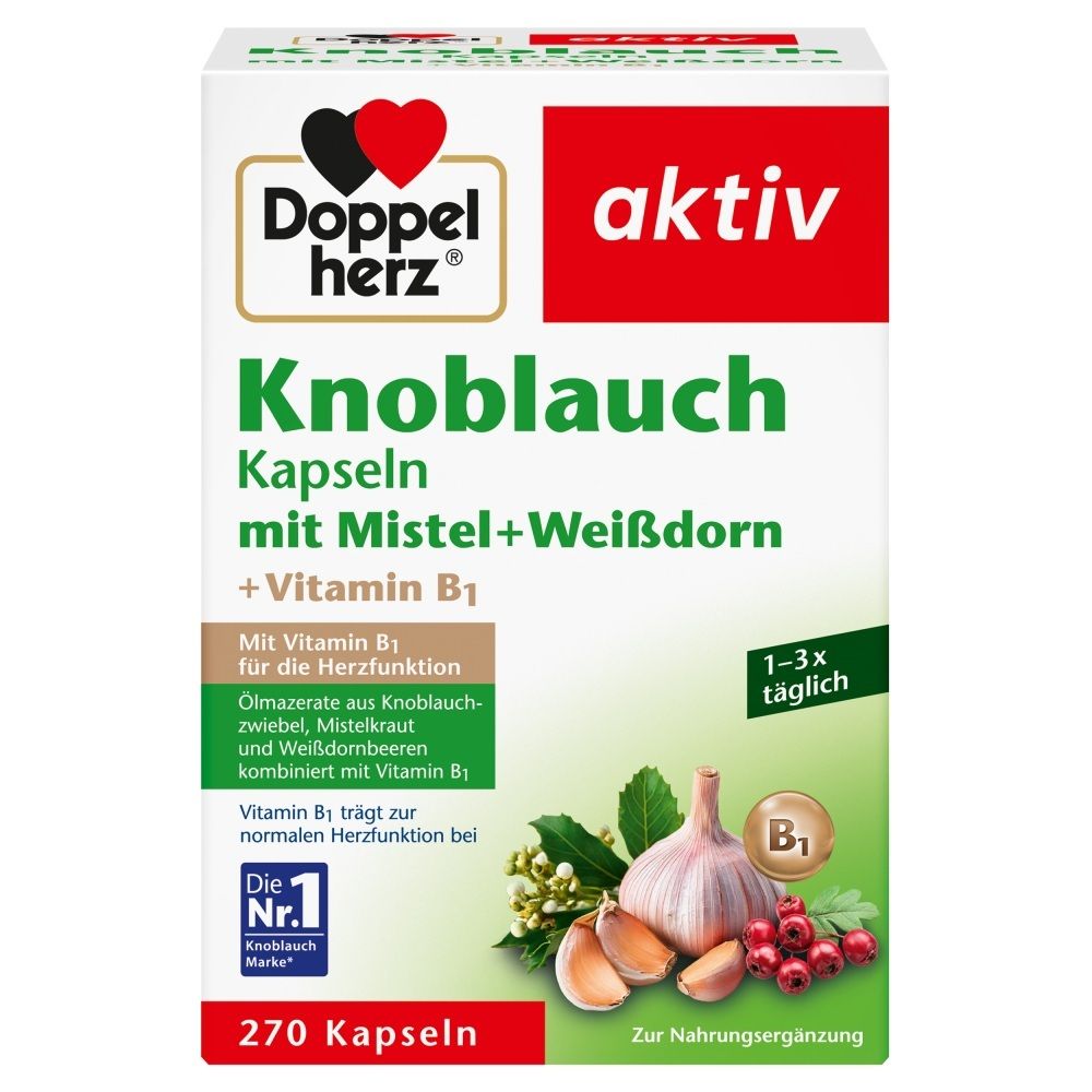 Doppelherz Knobl.Kap.m.Mistel+Weißdorn+Vitamin B1 270 St Kapseln