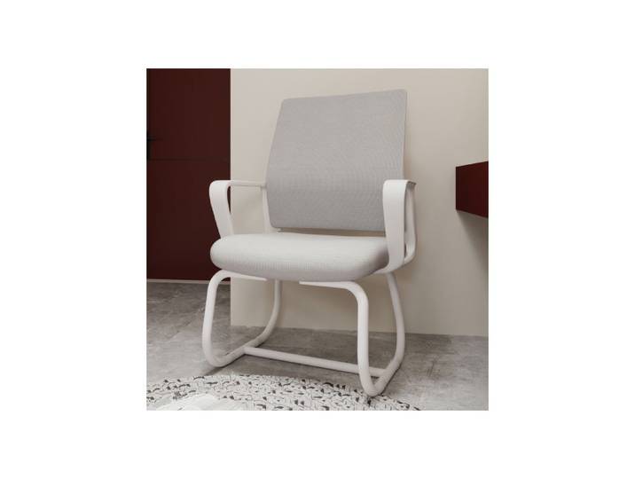 ®TONLRGY Chaise de bureau simple et moderne douce et confortable adaptée à une utilisation à domicile ou au bureau gris blanc