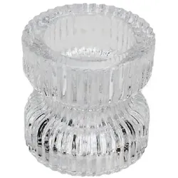 Wiedemann Kerzen Glas Kerzenleuchter zum Wenden für Teelichter und Spitzkerzen