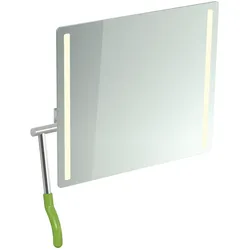 HEWI LED-Kippspiegel PG75, LifeSystem, links apfelgrün, 725x741mm