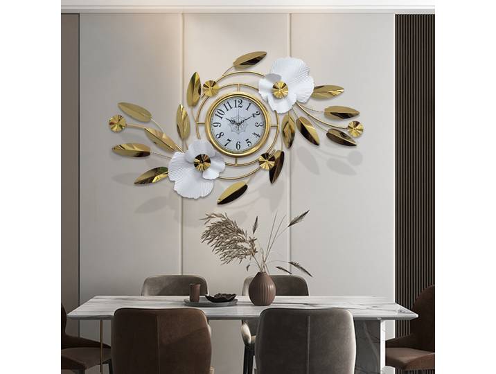 Europe du nord mode TV canapé fond moderne et minimaliste salon créatif Restaurant horloges mur décor à la maison G