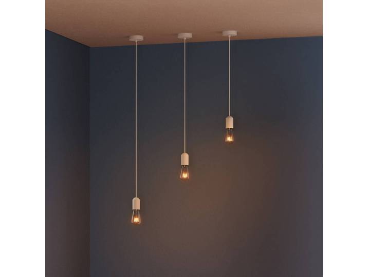 OSRAM Hängelampe VINTAGE 1906 ROUND, dimmbar, weiß / opal, Gips / Ton, Pendelleuchte
