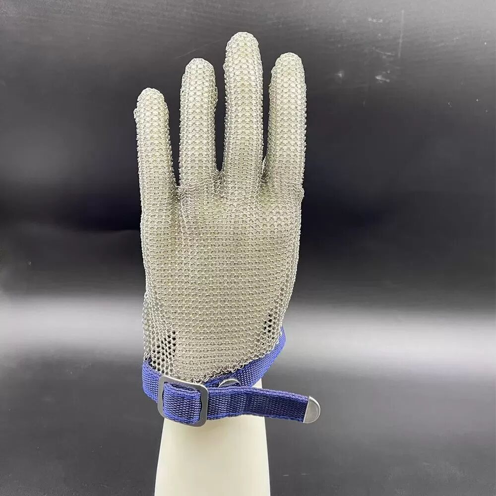 INF Gant de protection anti-coupure en acier inoxydable 316L avec sangle en nylon pour l'alimentation et la métallurgie