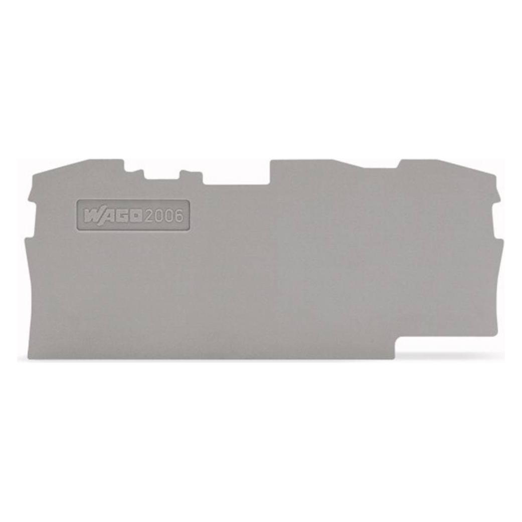 Wago Endplatte für Klemmen 3 x 6 mm2 grau (Diverse) (2006-1391)