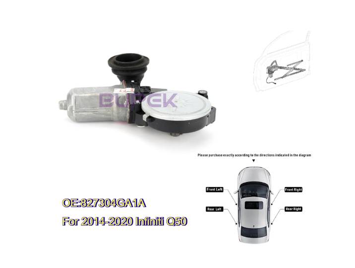 Moteur de lève-vitre électrique arrière droit BUPEK pour Infiniti Q50 2014-2020, régulateur de vitre électrique, pièces d'origine auto 827304GA1A