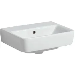 Geberit Renova Plan Handwaschbecken 501626001 45x34cm, ohne Hahnloch, mit Überlauf, weiß
