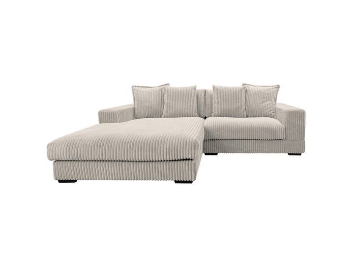 Mid.you Ecksofa, Hellgrau, Kunststoff, 4-Sitzer, Füllung: Polyurethan (PUR),Polyurethan (PUR),Polyurethan (Pur), Ottomane links, L-Form, 285x195 cm, Made in EU, Wohnzimmer, Sofas & Couches, Wohnlandschaften, Ecksofas