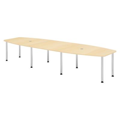bümö Konferenztisch groß KT40 in Ahorn Chromfüße