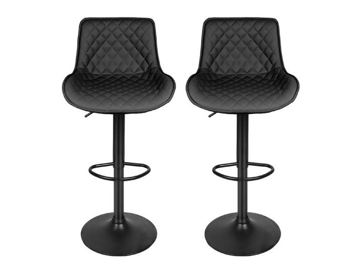 JEOBEST Barhocker Barstühle Höhenverstellbar 360° Drehbar, Ergonomischer Hocker im Bar (2er Set), Küchenhocker PU-Leder, Die Vergrößerte Sitz 49x38 cm