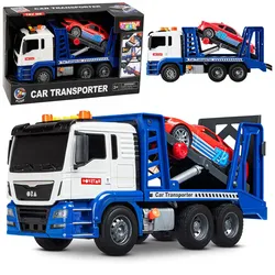 Lora Abschleppwagen mit Auto, Fahrlicht, Sounds, Blau