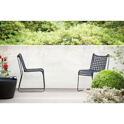 IN/OUT Designstuhl im modernen Flechtdesign schwarz