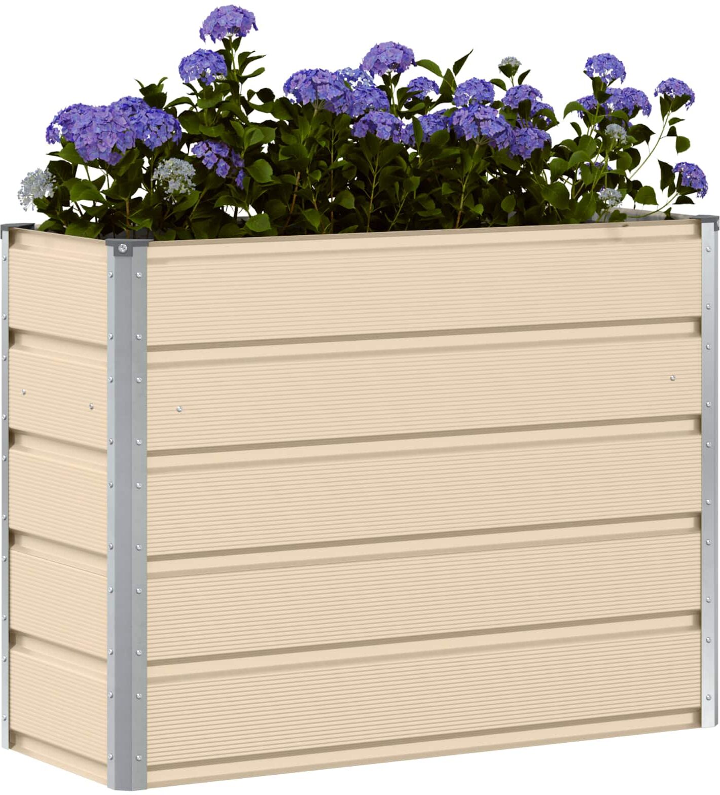 vidaXL Jardinière Ivoire 100 x 40 x 75 cm Acier