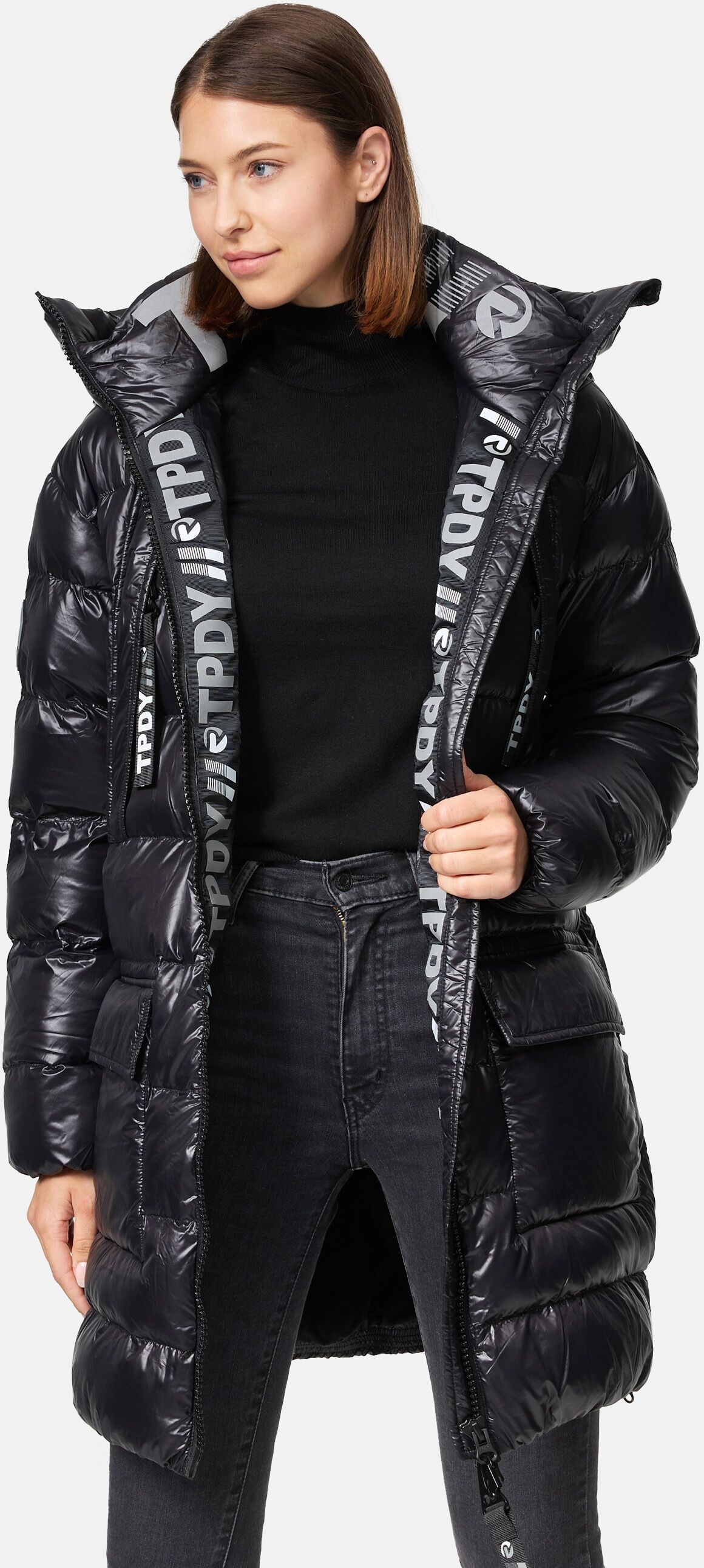 Winterjacke TRUEPRODIGY "David F Kapuze aufgesetzte Taschen", Damen, Gr. S, schwarz, Obermaterial: 100% Polyester PES., regular fit, Jacken Winterjacke