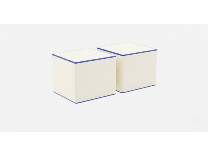 JVmoebel Hocker Luxuriöse weiße Hocker Wasserabweisender Stoff Minimalistischer Stil