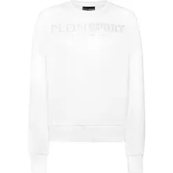PLEIN SPORT Langarm-Sweatshirt, Größe M in Weiß 01